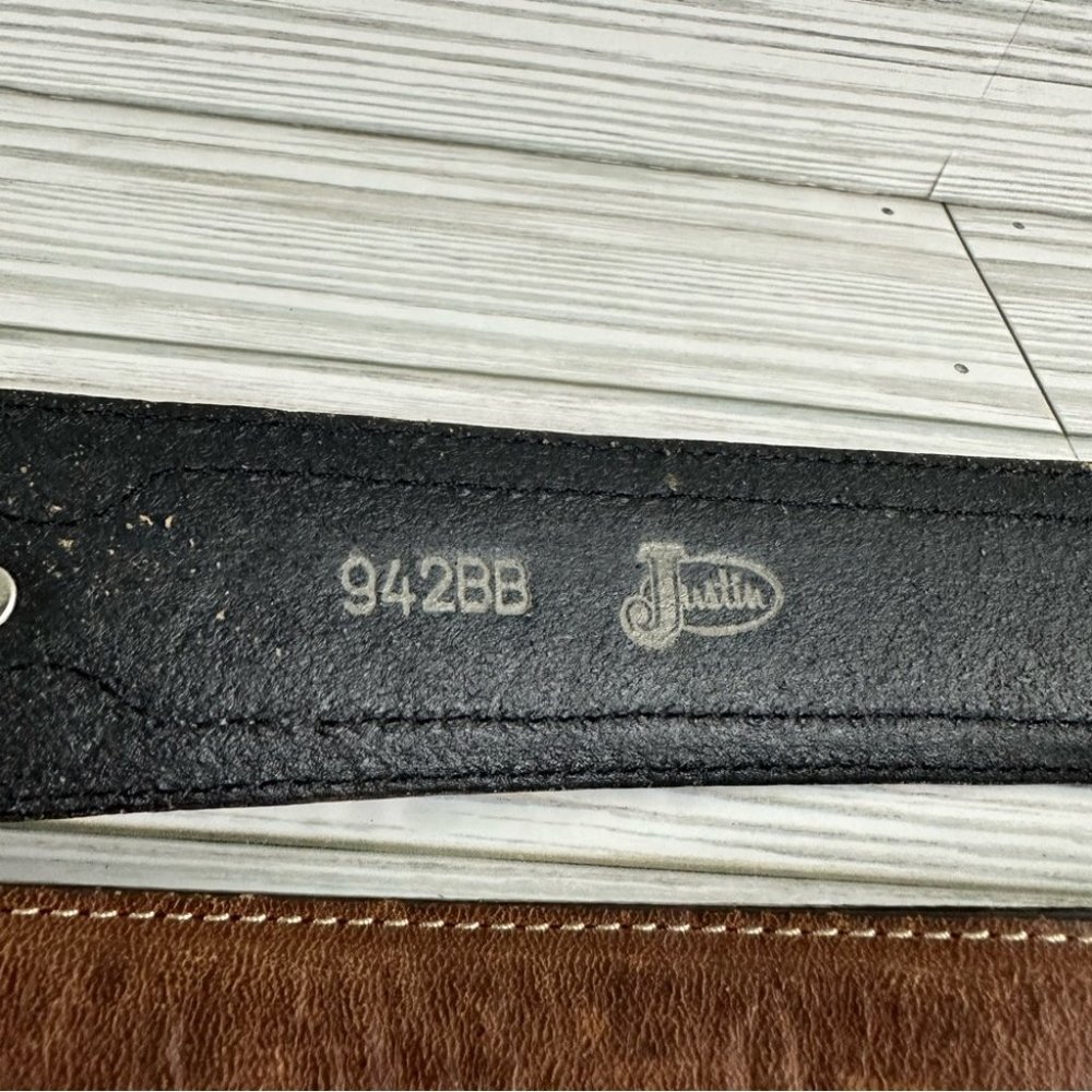 Justin Western Native American Belt Size 34 - Picture 2 of 5